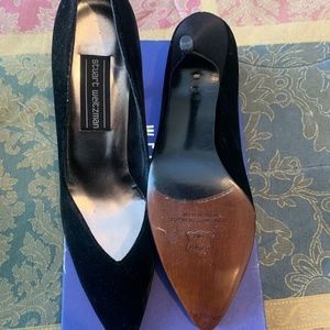 Stuart Weitzman  Black Velvet Pump 9